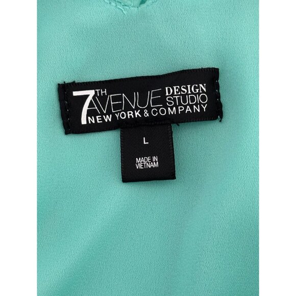 Flutter Sleeve Top Large Mint Green V-Neck Back Tie Coquette Preppy Soft Girl - Picture 7 of 13